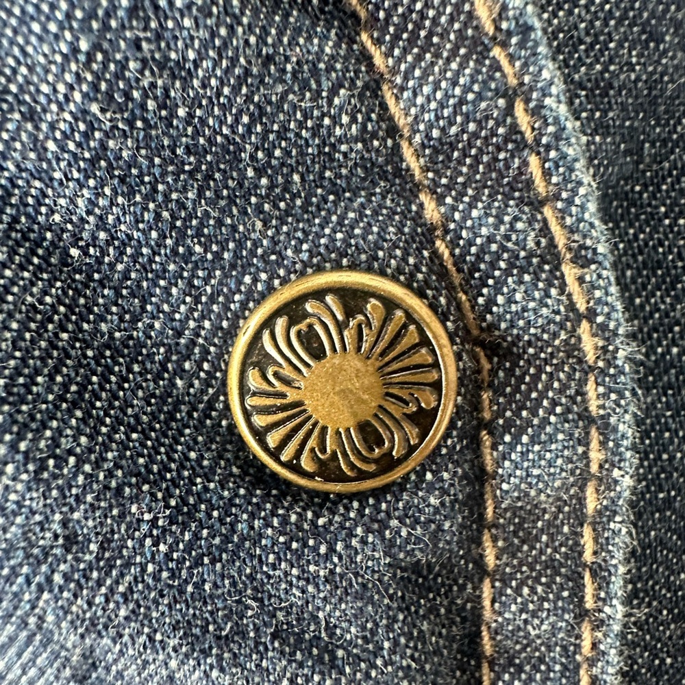 Live a Little Blue Denim Snap Button Shirt - Picture 6 of 7